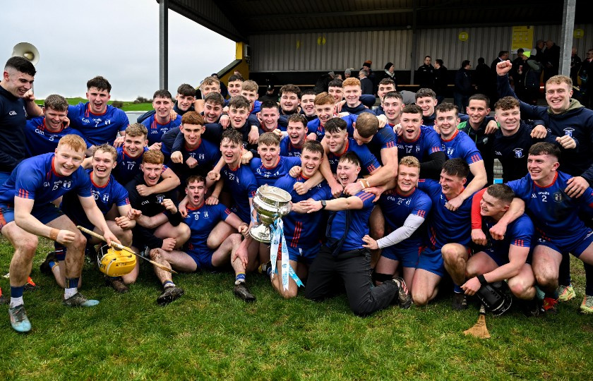 MIC Fitzgibbon Cup winning team celebrate with the trophy
