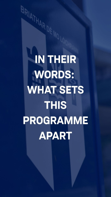 In their words: What sets this programme apart? text overlaid the MIC logo video thumbnail