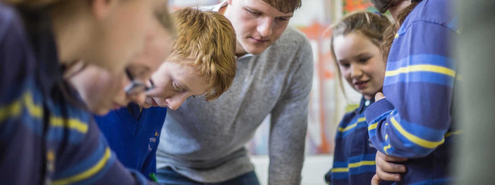 MIC student teacher in the classroom