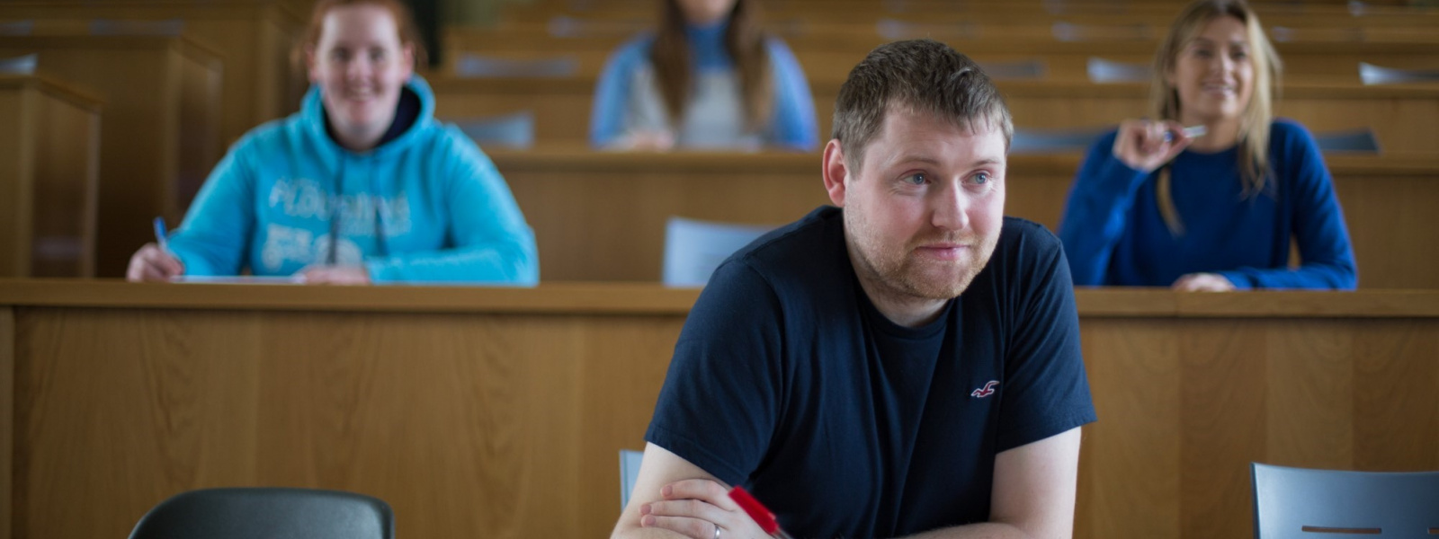 Mature student in a lecture hall at MIC Thurles