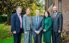 Professor Michael Breen, Dr Amy Healy, Kevin Hyland, Professor Niamh Hourigan & Professor Michael Healy pictured at the Research Colloquium on Human Trafficking & Modern Slavery held at Mary Immaculate College on 1 November