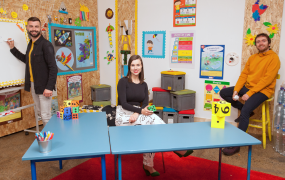 Teachers, John, Clíodhna, Ray pictured in a classroom 