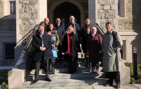  Professor Eugene Wall, Professor Emer Ring and Dr Ann Higgins visitng Boston College in 2019 with Irish Government officials to meet with those involved in the City Connects Project there