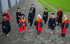 Photo of the first graduating class and course leaders at MIC's 2021 Graduation ceremony