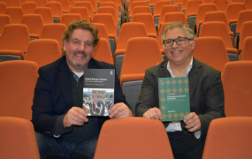 Dr Michael Finneran (left) and Dr David Clare pictured with their books