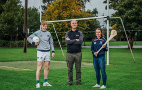 Padraig and Caoimhe pictured with Ciaran Barr from the GPA