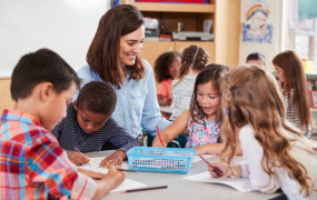 Students and teacher in class