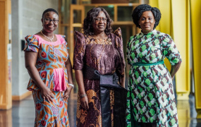 Florence Ajala, Linda Kirwisa and Lylian Fotabong pictured at Africa Day 2022