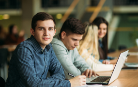 stock image of three students for MIC Undergraduate University of Sanctuary Scholarship Programme 