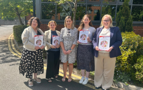 Pictured (left to right): Teresa Heeney, CEO of Early Childhood Ireland; Liz Kerrins, Director of Research at Early Childhood Ireland; Claire Butterly, National Coordinator of the LINC Programme; Dr. Linda Kelly, Researcher at Early Childhood Ireland; and Lorraine Diggins, Former LINC+ CPD Tutor.