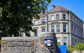 Photograph of Mary Immaculate College gates with the main building in the background