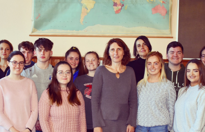 H.E. Deike Potzel with German Studies students