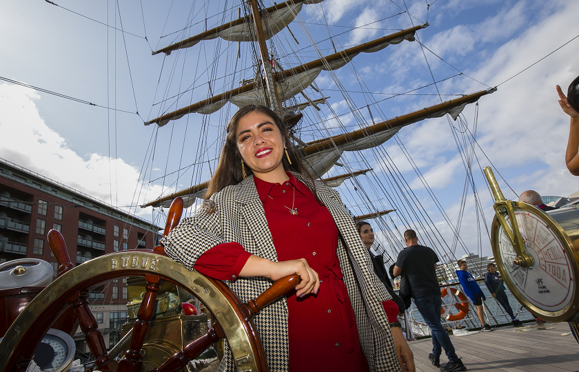 International students from MIC aboard the Mexico Naval Ship, Cuauhtémoc, in Dublin
