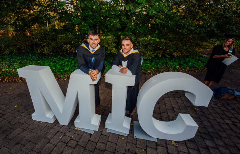 Aaron Gillane of Patrickswell, Co Limerick and Michael Burns of Killarney, Co Kerry pictured at the MIC Graduation 2019