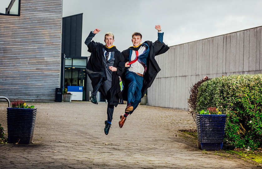 Tommy Barrett from Newport, Co Tipperary and Ronan Cregan from Dungarvan, Co Waterford pictured at the MIC Graduation 2019