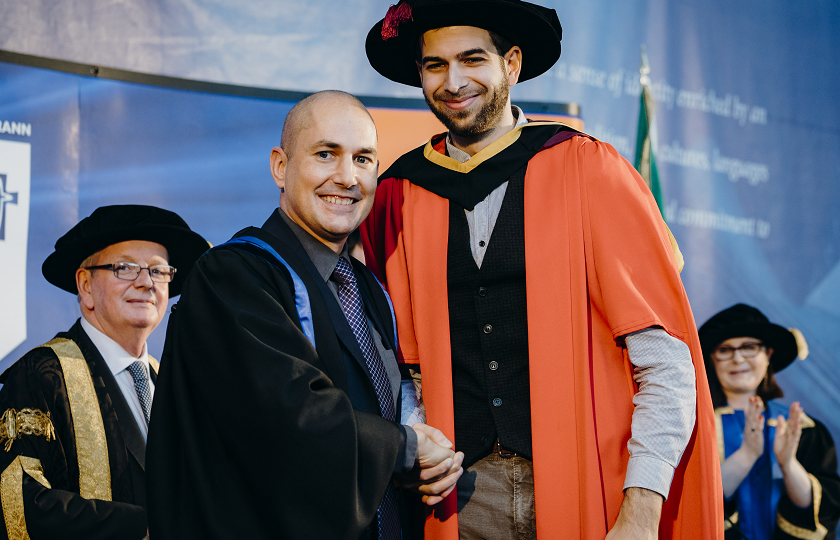 Dr Lorenzo Girardi from the Netherlands pictured with his supervisor, Dr Basil Vassilicos