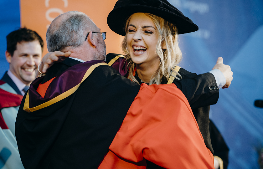 Dr Adele Hannon from Corbally, Co Clare pictured with her supervisor, Dr Eugene O'Brien