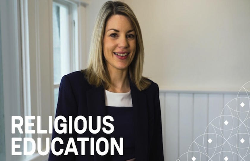 Dr Fiona Dineen in a screenshot from the video for the M Ed in Religious Education
