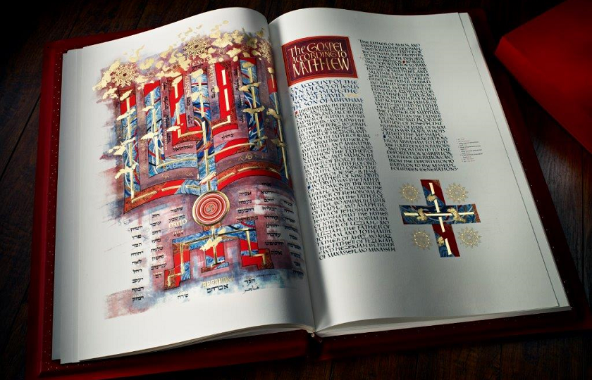 The Saint John's Bible on display at Mary Immaculate College 
