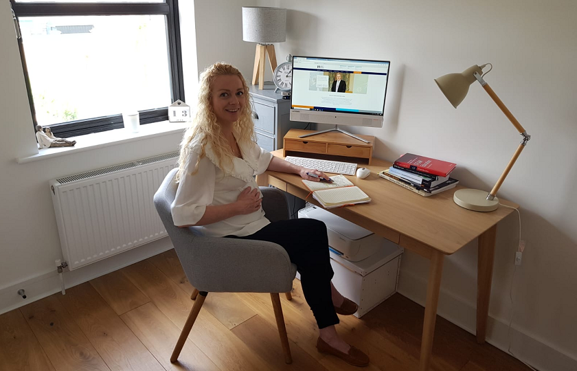 Dr Maeve Liston working from home during the COVID-19 crisis 
