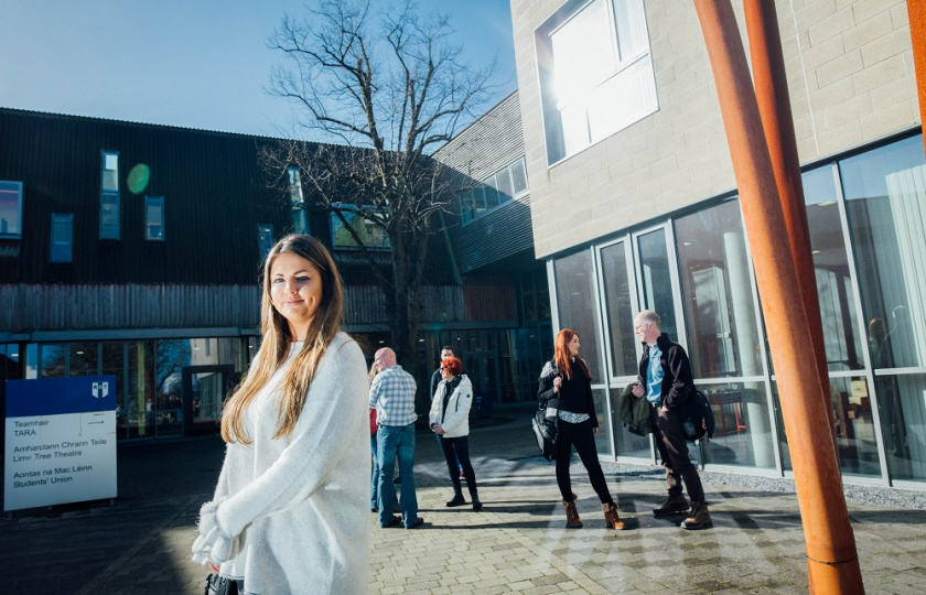 Students in front of MIC building