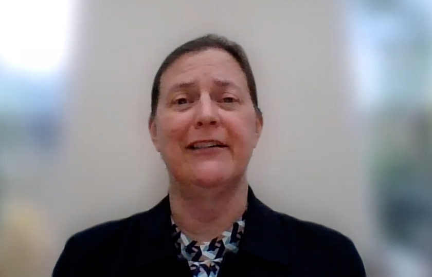 Dr Amy Healy speaking at the live talk