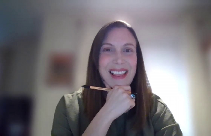Dr Rebecca Breen speaking on the live event
