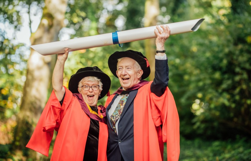 Marian and Philip Mortell, Husband and Wife, who were conferred with PhDs from MIC's Dept of Theology & Religious Studies