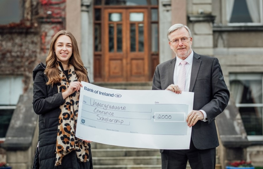 Aine Nolan, from Limerick, pictured with Professor Eugene Wall