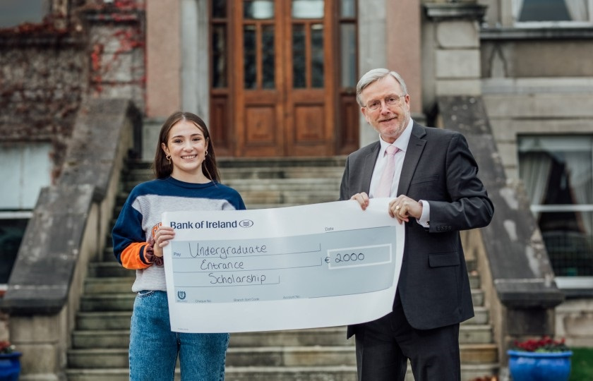 Sophie Connolly, from Tipperary, pictured with Professor Eugene Wall