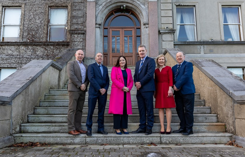 Board members pictured outside the Foundation Building at MIC at the launch of the new MIC Munster GAA Centre of Excellence.