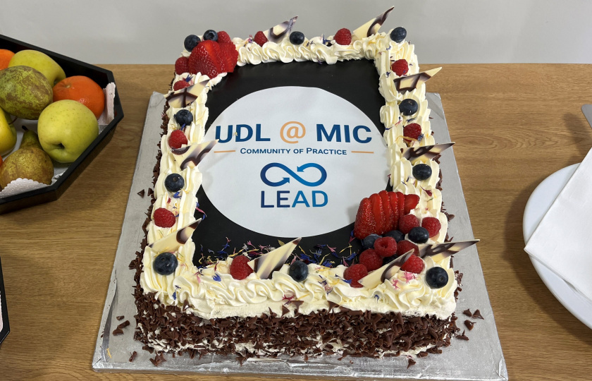 UDL Community of Practice launch cake