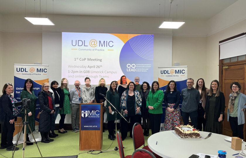 Group pictured at Universal Design for Learning (UDL) Community of Practice Launch