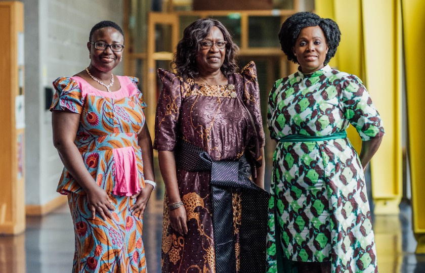 Florence Ajala, Linda Kirwisa and Lylian Fotabong pictured at Africa Day 2022