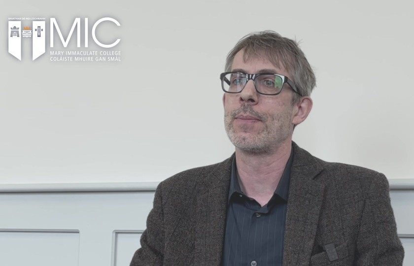 Professor Paul Aplin speaking to camera