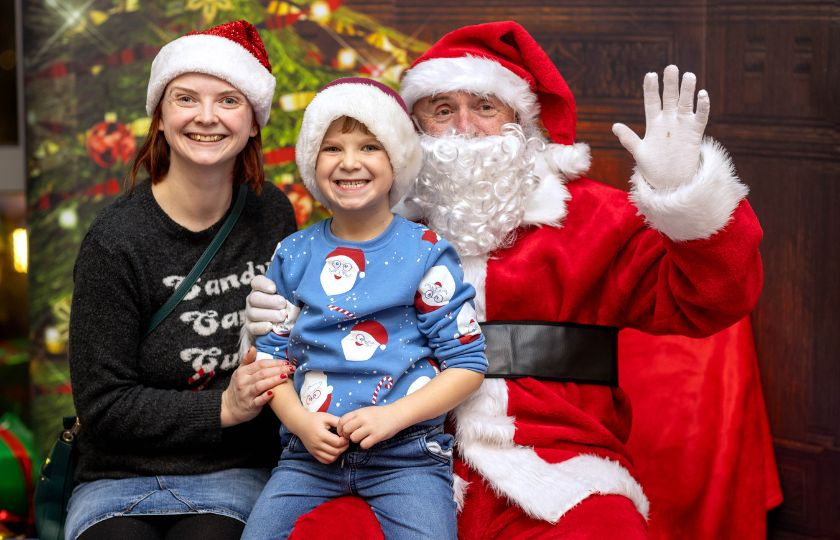 Eimear Ryan and Fergus (6) pictured with Santa