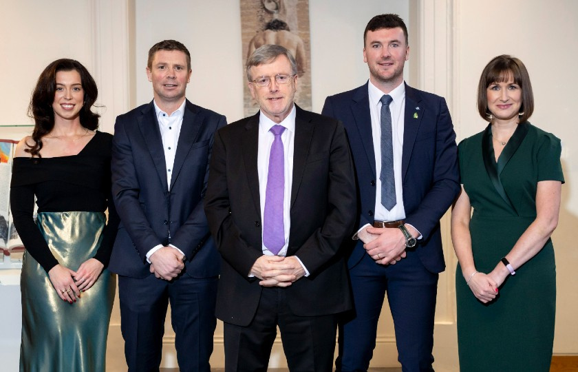 Awardees pictured with Professor Eugene Wall