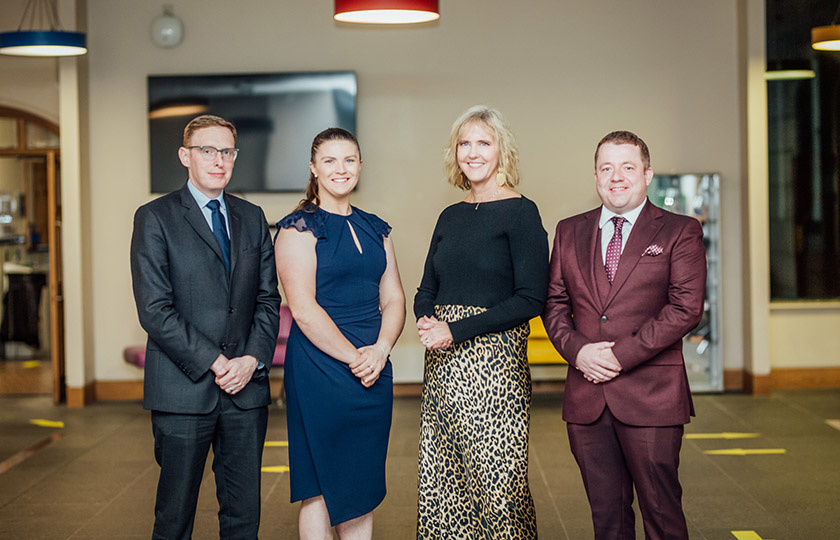 Micheál Lehane, Ciara Griffin, Helen Tynan and Tommy Bulfin at 2022 MIC College Awards.