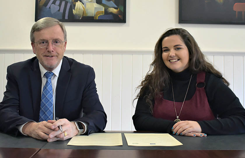 Prof. Eugene Wall and Aisling Cusack