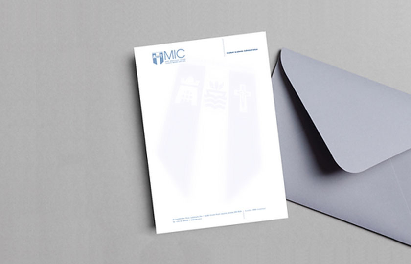 MIC letterhead on a grey background