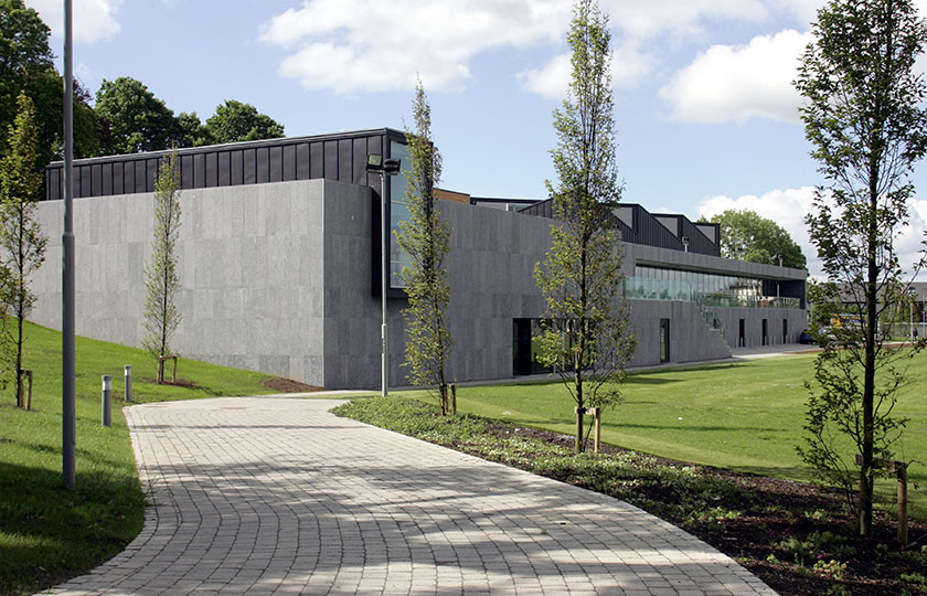 Exterior of Tailteann building on MIC campus.