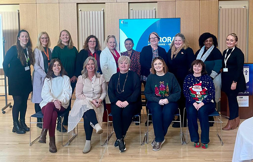 Group of MIC staff at Christmas networking event