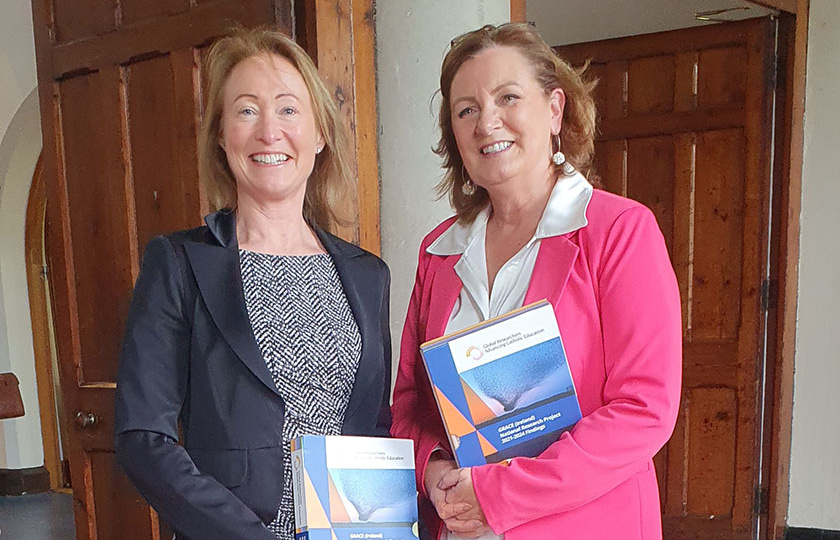 Dr Amalee Meehan, Mater Dei Centre for Catholic Education, DCU with Dr Catherine McCormack, Mary Immaculate College.