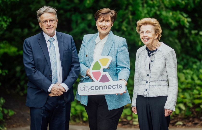 Pictured at the launch of the National Centre for City Connects Ireland (NCCCI) AT Mary Immaculate College were: Minister for Education, Norma Foley, TD ; President of MIC, Prof. Eugene Wall and Executive Director of City Connects, Boston College, Prof. Mary Walsh. City Connects, a ground-breaking school-based intervention system, is designed, developed and delivered in partnership with schools and services and was originally established at the Mary E. Walsh Center for Thriving Children in Boston College
