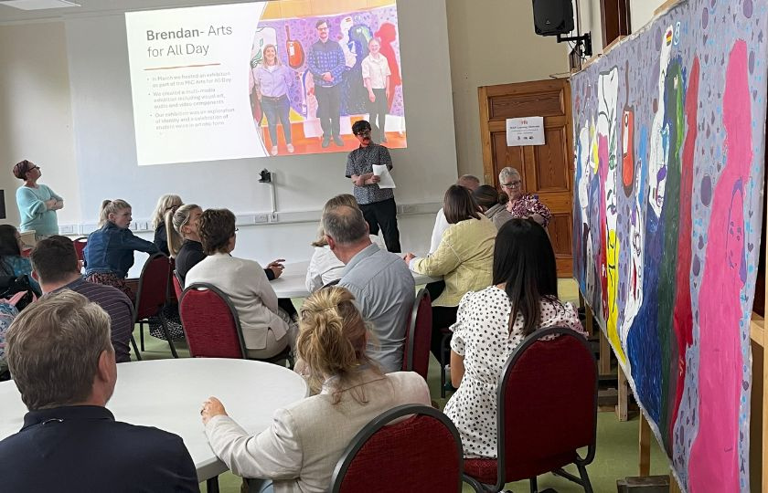 MAP student and lecturer presenting at the MAP Programme showcase