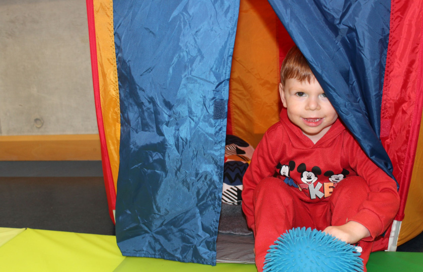 Getting a quiet few minutes in the tent!
