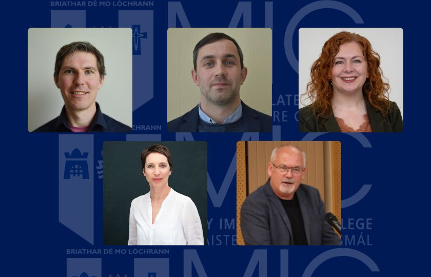 Photo of the five MIC academics who have been appointed to RIA committees