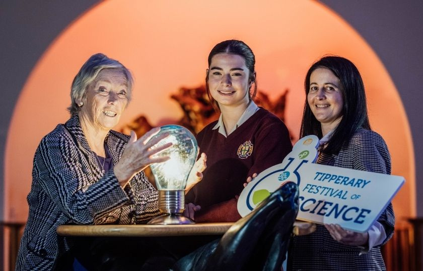L-R: Dr Éanna Ní Lamhna, Sophie O’Toole and Professor Jennifer Johnston, Vice-Dean of MIC Thurles