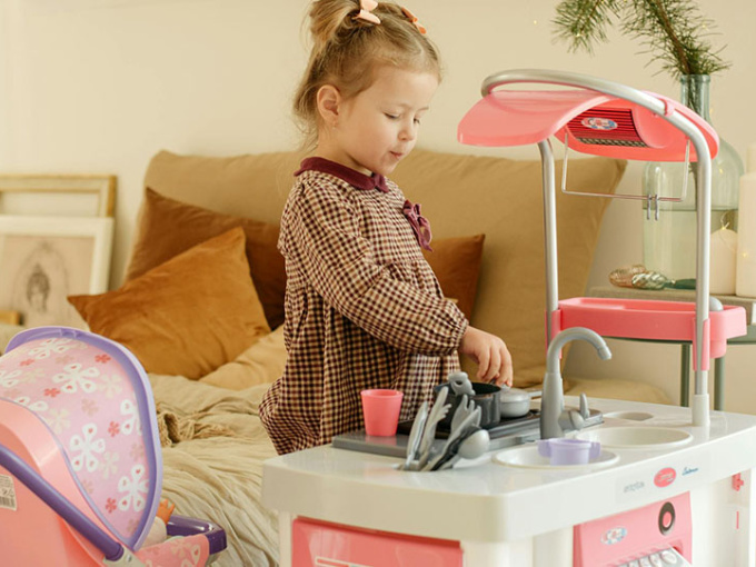 Child playing by herself