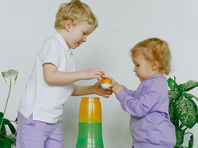 Siblings playing together